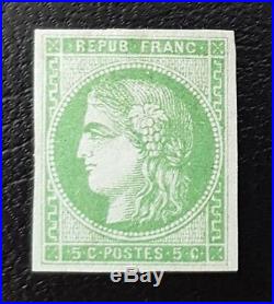 LOT ÉTOILE-31 FRANCE timbre Bordeaux n°42A rare report 1 signé certificat Calves