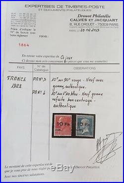 LOT ÉTOILE-35 FRANCE mythiques timbres PA 3 + PA 4  bon centrage certificat