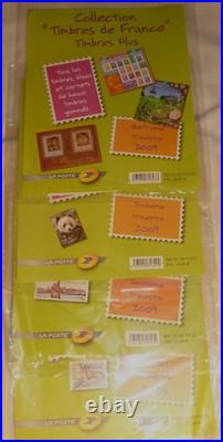 LOT de faciale Timbres de France année 2009 compléte 4 trimestre pochette scellé