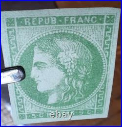 Lot 001 Timbre France classique 42 B neuf MNH sans charnière avec signatures