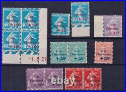 Lot 1397 Lot de variétés sur Caisse d'amortissement (246b, 249b, 247a, 277a.)