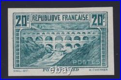Lot 1408 n°262 Pont du Gard ESSAI DE COULEUR en vert TB neuf RARE