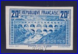 Lot 1409 n°262 Pont du Gard ESSAI DE COULEUR en bleu TB neuf  RARE