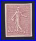 Lot 1672 n°131b Semeuse 20c brun-lilasNON DENTELÉ neuf TB Signé