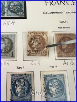 Lot 1824 Collection FRANCE 1849-1900 dt n°1,2,6,9,18, 35 neuf, 40A, 44x2+++