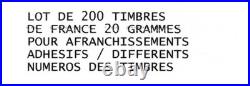 Lot 200 Timbres Adhesifs France 20 Grammes Pour Affranchissement Faciale 304