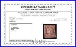 Lot 373 n°6A 1fr rouge brun neuf sans gomme RARE Certificat Calves