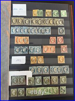 Lot 378 Collection timbres de France dt TB valeurs n°1,2,6,18,154 signé +++