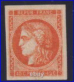 Lot 586 Bordeaux n°48 orange 40c neuf presque grandes marges TB