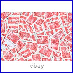 Lot De 100 Timbres A Validité Permanente, Tvp Marianne Rouge Lettres 20g
