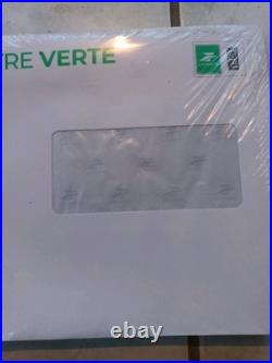 Lot de 100 enveloppes à fenetre Lettre Verte 50g France Prêt à Poster 229 x 162