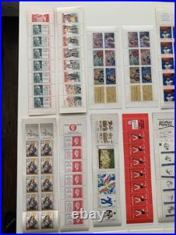 Lot de 49 planches timbres France variés Collection Croix-Rouge, BD, Coeur Etc