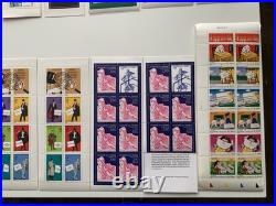 Lot de 49 planches timbres France variés Collection Croix-Rouge, BD, Coeur Etc