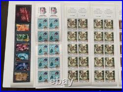 Lot de 49 planches timbres France variés Collection Croix-Rouge, BD, Coeur Etc