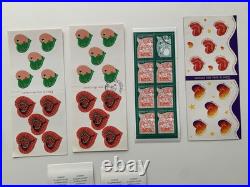 Lot de 49 planches timbres France variés Collection Croix-Rouge, BD, Coeur Etc