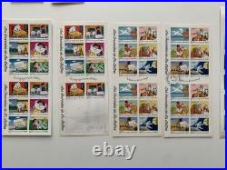 Lot de 49 planches timbres France variés Collection Croix-Rouge, BD, Coeur Etc