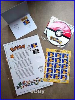 Lot timbre Pikachu Pokémon Collector+ Document Philatélique + Planche + Carte