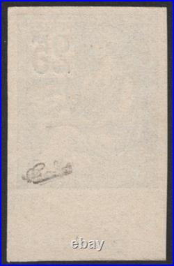 N°114d Mouchon 25c bleu Type I Non Dentelé /TB Signé Calves