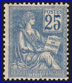 N°118, Mouchon 25c bleu, Type II, neuf sans charnière TB D'ASPECT