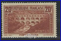 N°262 Pont du Gard 20fr chaudron (IIB) Neuf TB 1931 Signé Calves