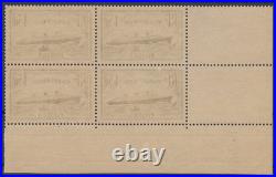 N°300, Paquebot Normandie 1fr50 bleu-clair, bloc coin daté 1936, neuf TB