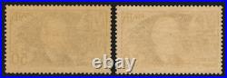 N°398/398a, Clément Ader 50fr outremer + variété papier épais, neufs TB