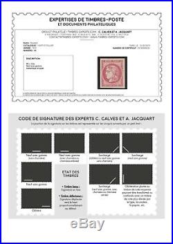 N°49 Cérès Bordeaux 80c rose Neuf presque TB qualité luxe Signé & Certif