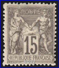 N°66, Sage 15c gris, Type I, neuf sans charnière GNO BEAU D'ASPECT