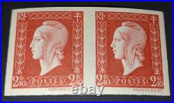 N°693a Marianne de Dulac 2f40 rouge Non Dentelé issu du BF4 /TB Signé Brun