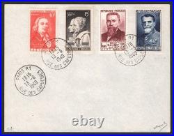 N°846A 1er Tirage/Erreur Emile Baudot oblitéré sur Enveloppe Cert. Brun RARE