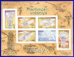 N°BF103 Machines Volantes Bloc Feuillet Tirage Erroné, ND Signé Scheller RR