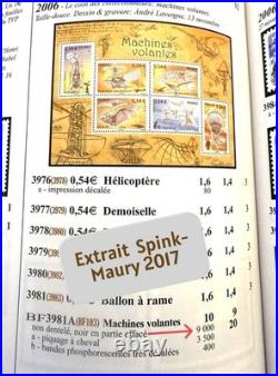 N°BF103 Machines Volantes Bloc Feuillet Tirage Erroné, ND Signé Scheller RR