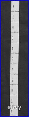 N°Yvert 3743a issus de roulette bande verticale de 11 exemplaires sans