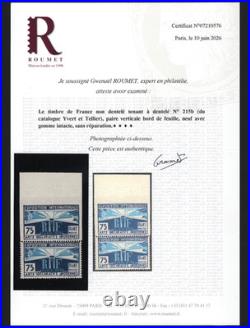 Non Dentelé t. À Dentelé N°215b Lumière Expo Arts Déco 1925 /TB Roumet R