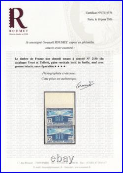Non Dentelé t. À Dentelé N°215b Lumière Expo Arts Déco 1925 /TB Roumet R