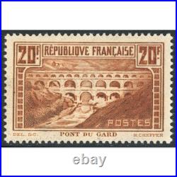 Pont Du Gard N°262 Timbre De France Neuf Année 1930 Signé Brun Cote 550