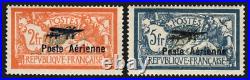 Poste Aérienne n°1/2, Merson surchargés, neufs légère trace de charnière TB