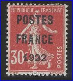 Préoblitéré n°38 POSTE FRANCE 1922 30c Rouge Neuf TB Signé x3 + Certificat
