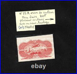 RARE Timbre France neuf Poste Aérienne (non dentelé) n° 15A