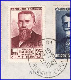 RR+ N°846A Emile Baudot Non Émis (Date erronée) sur Env. TB Cert. Regnaud