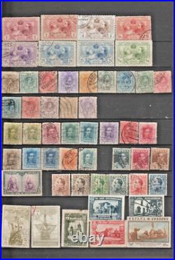 Ref 373-timbres Espagne Lot 1870 Timbres 1850/1987 Obliteres Et Neufs Bon