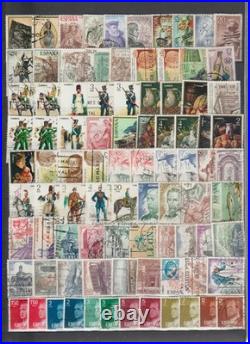 Ref 373-timbres Espagne Lot 1870 Timbres 1850/1987 Obliteres Et Neufs Bon
