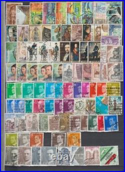 Ref 373-timbres Espagne Lot 1870 Timbres 1850/1987 Obliteres Et Neufs Bon