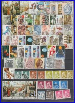 Ref 373-timbres Espagne Lot 1870 Timbres 1850/1987 Obliteres Et Neufs Bon