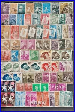 Ref 373-timbres Espagne Lot 1870 Timbres 1850/1987 Obliteres Et Neufs Bon