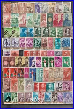 Ref 373-timbres Espagne Lot 1870 Timbres 1850/1987 Obliteres Et Neufs Bon