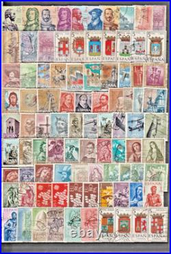 Ref 373-timbres Espagne Lot 1870 Timbres 1850/1987 Obliteres Et Neufs Bon