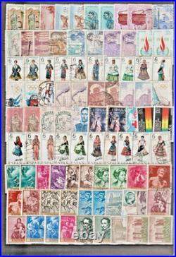 Ref 373-timbres Espagne Lot 1870 Timbres 1850/1987 Obliteres Et Neufs Bon