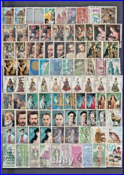 Ref 373-timbres Espagne Lot 1870 Timbres 1850/1987 Obliteres Et Neufs Bon