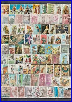 Ref 373-timbres Espagne Lot 1870 Timbres 1850/1987 Obliteres Et Neufs Bon